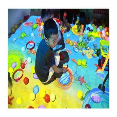 Custom AR Fantasy Beach Projection Ar Interactive Gaming Sand Pool Projection Simulator for Indoor Naughty Castle Kid Play Zone