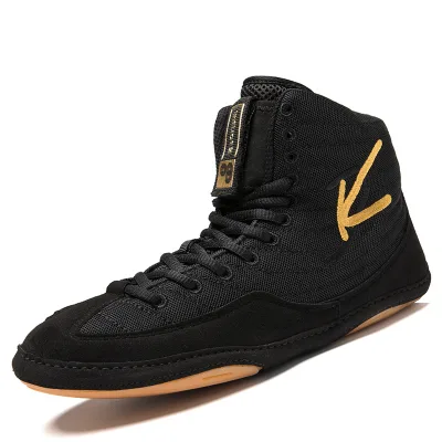 New Winter Indoor Training Boxing and Wrestling Shoes with Mesh Lining for Competition Rubber Fitness Squat