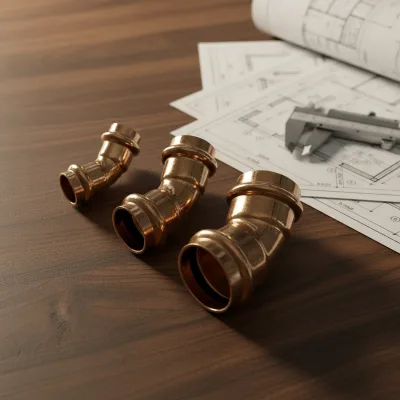 Copper Press Fittings,1/2 Inch Copper Coupling 90 Degree Elbow Coupling Zero Lead PxP 1/2 Inch X 1/2 Inch