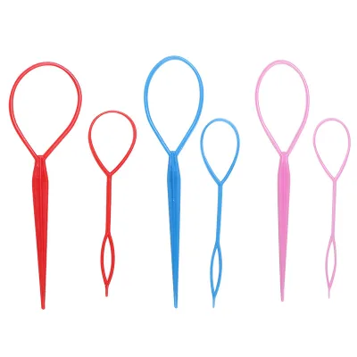 Dropshiip 1 Pcs Hair Braid Maker Ponytail Creator Plastic Loop Styling Tools Black Pony Tail Hair Clip Hair Styling Accessories