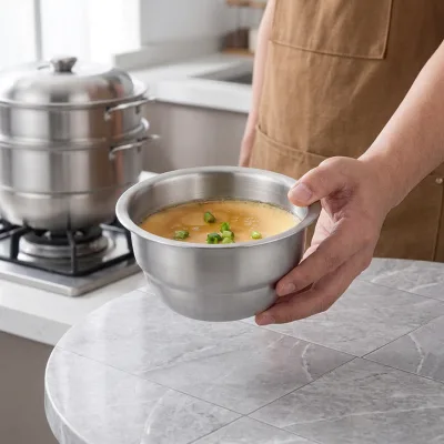 Kitchen Baby Food Cooking Steamed Egg Bowl with Lid Multi-Purpose Stew Cup for Home