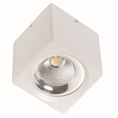 Creative Modern Square Suspended Pendant LED Downlight Sand White Black Finish Surface Mounted Aluminum Lamp Body