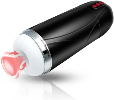One-Click Burst Fire Cannon Masturbator Fully Automatic Male 10-Frequency Vibration TPE+ABS 1200mA Battery IPX6 Waterproof Gift