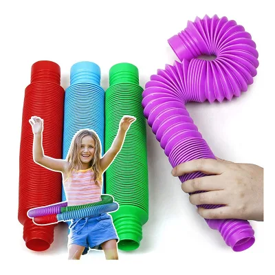 Top Sale Sensory Toys for Children Colorful Fidget Telescopic Tube Toy Autism Sensory Toys
