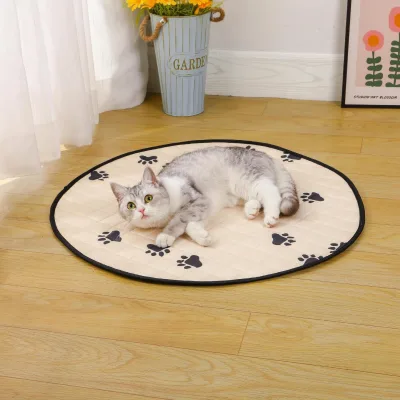 Round Waterproof Reusable Pet Pee Pad Washable Absorbent Non-Slip Dog Cat Mat Leak-Proof Cage Pad for All Seasons Wholesale