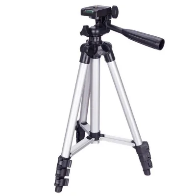 D1039 1m Foldable Metal Aluminum Flexible Tripod Camera Carbon Stand Fiber Holder Tripied 3110 with Mobile Clip for Smartphone