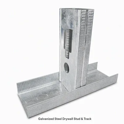 Galvanized Steel Drywall Stud and Track for Wall and Ceiling Construction