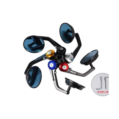 Inverted Wide-Angle Rearview Mirror for Motorcycles Retro Pedal Modified Handlebar Mirror Enhanced Body Systems
