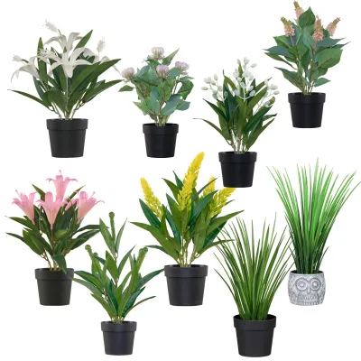 Artificial Small Plants Succulents Plants Home Decoration Artificial Succulent Plants With Glass Pot