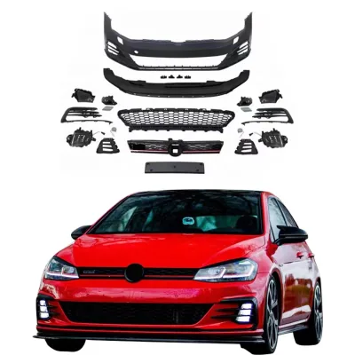 Hot Sale 2014-2020 Golf7 Car Front Bumper Upgrade Gti PP Plastic Body Kit No Color Front Bumper for Golf7