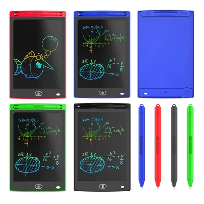 Reusable LCD Writing Pad for Kids - Interactive Learning Board with Self-Adhesive & Erase Function