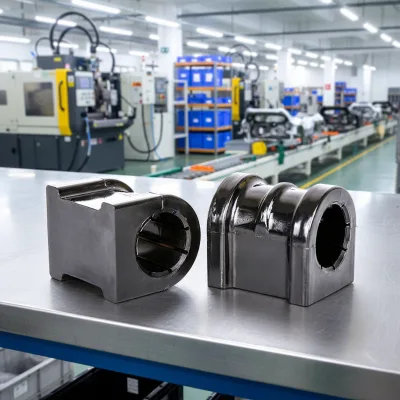 Rubber Plastic PU Product Manufacturer OEM Polyurethane Bushing Special Shaped Pu Components D Shape PU Bushings