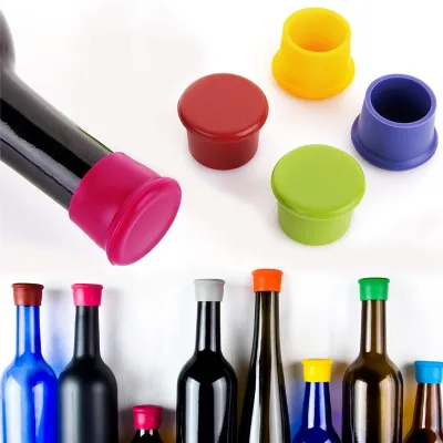 Universal Reusable Silicone Wine Bottle Stoppers Food Grade Glass Bottles Plug Silicone Beer Wine Bottle Caps Cover