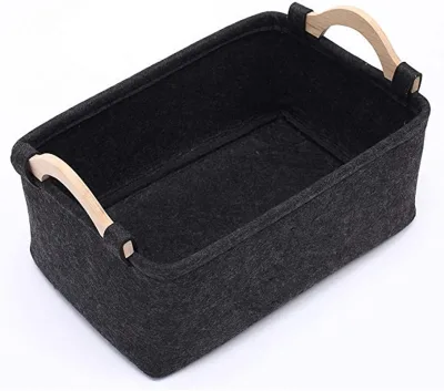 Felt Pet Toy Box and Dog Toy Box Storage Basket Chest Organizer - Perfect for Organizing Pet Toys, Blankets, Leashes