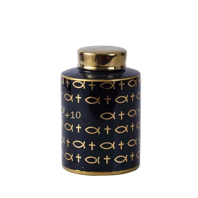 European Style Large Ceramic Vase Cylinder Shape Decorative Jar for TV Cabinet Ornaments Wedding Home Matt Crafted New House