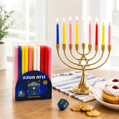 Private Label Hanukkah Candle Box OEM ODM Factory Supplier Customized Printing Jewish Holiday Candles Bulk Supply