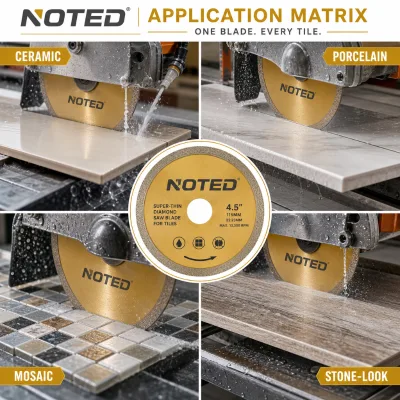 Super Thin Rim Hot Pressed Diamond Blade for Full Body Porcelain Vitrified Tile Hard Ceramic Cutting Disc Tool Kit Box Work Use