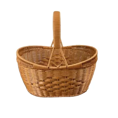 Rattan Large Ingot Hanging Eco-Friendly Storage Basket for Kitchen Living Room & Bathroom Use