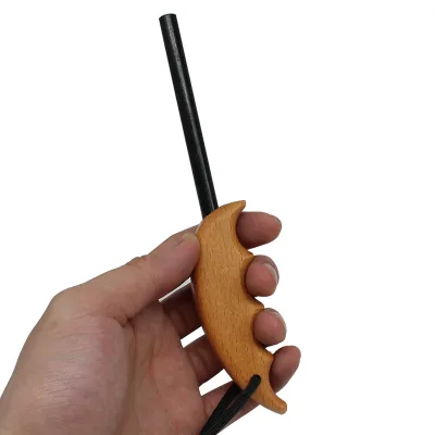 5/16 Inch Thick Handcrafted Wood Handle Feuerstahl Magnesium Fire Starter Survival Tool for Camping