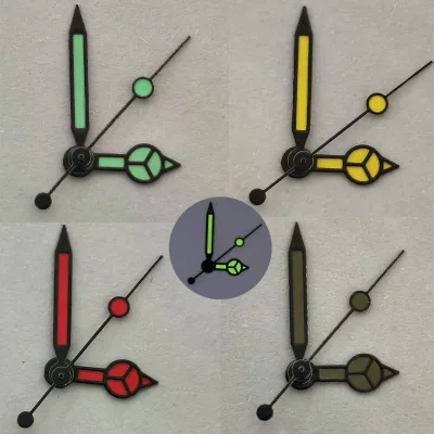 Watch Hands Accessories Red Orange Blue Black Edge White Three Pin Green Glow for NH35/36/4R/7S Movements