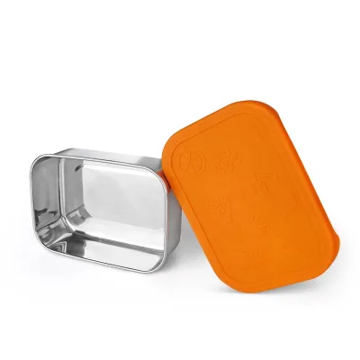New Design 304 Stainless Steel Lunch Box Double Wall Boxes Portable Food Storage Containers Lunch Box with Silicone Lids