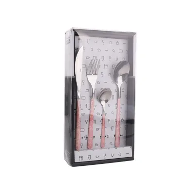 Stainless Steel Cutlery Set Cute Gift Box Cutlery Set With Plastic Handle