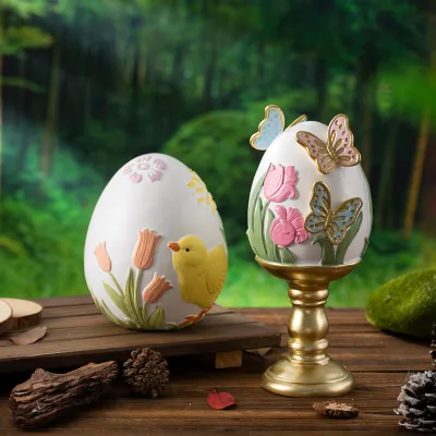 New Easter Eggs Eco-friendly High Quality Home Living Room Desktop Holiday Atmosphere Decoration Resin Crafts