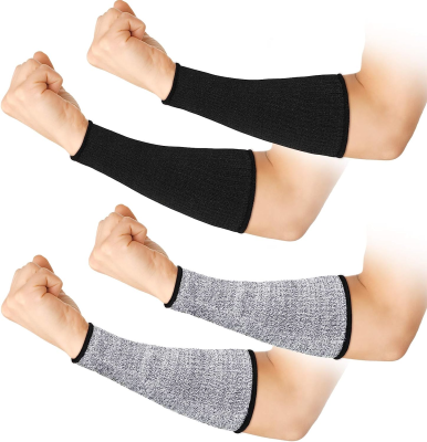 2 Pairs Cut Resistant Sleeve Arm Protection Sleeves Level 5 Protection Safety Protective Sleeves Forearm Protectors