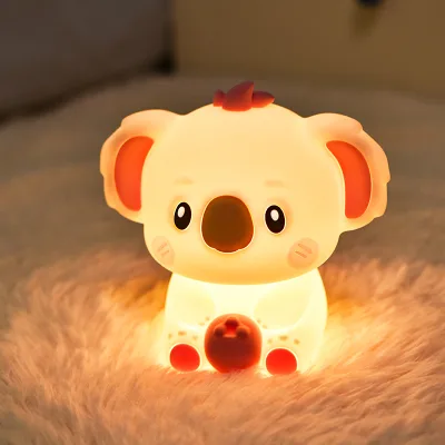 Koala Cute Animal RGB Mood Lamp Mini USB Rechargeable Smart Lighting Table Lamp Touch Control New Arrival Modern Design for Kids