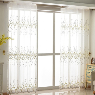 Wholesale Net Curtain Fabric Embroidery Sheer Window Curtains,American Style Curtain