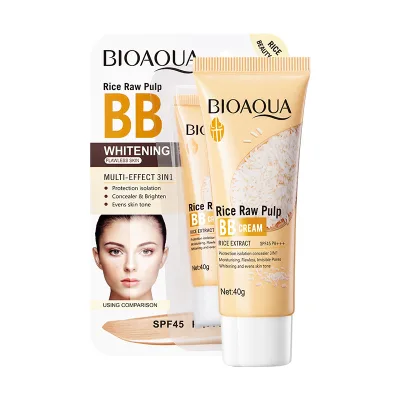 New Arrival BIOAQUA Korean 3 in 1 Effect Rice Extract BB Cream SPF45 PA+++ Whitening Brightening Foundation