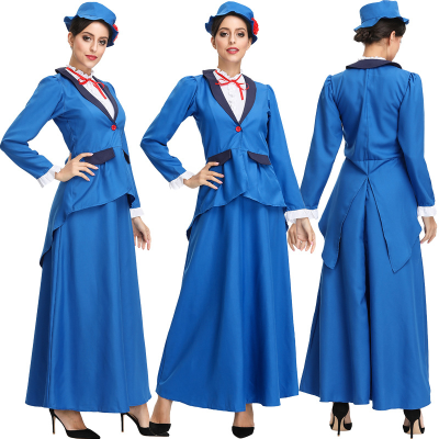 New Arrival Adult Magic Nanny Vintage Style Professionally Suit Party Fancy Dress Halloween Cosplay Carnival Costume for Women