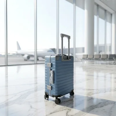 World's First Titanium Alloy Luxury Carry-on Suitcase First-generation Boarding Case with Silent Wheels Sturdy Lightweight