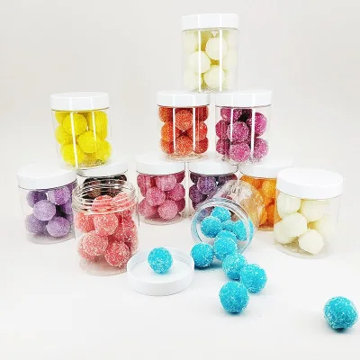 Custom Body Bath Skin Scrub Balls Logo OEM Best Organic Gommage De Sucre De Bain Fruit Salt Body Sugar Scrubs Ball