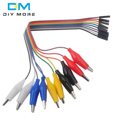 Alligator Clip Test Lead 10Pin Male Female Breadboard Jumper Wire Cable 20/30cm