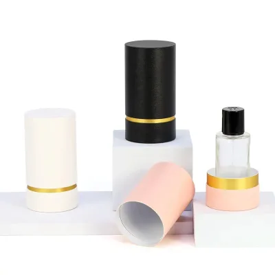 Custom Cylindrical Perfume Bottle for Essential Oils Box Packaging for Industrial Cosmetic Use
