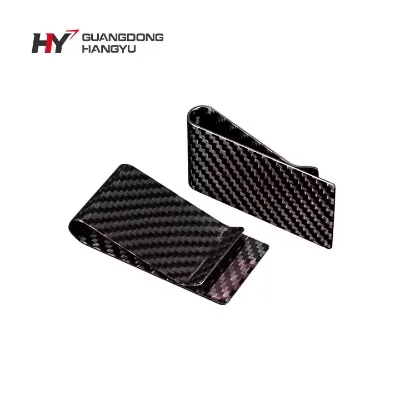 Customize Mens Front Pocket Money Clip Wallet Blocking 100% Carbon Fiber Wallet ID Window Large Capacity Wallet