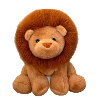 Stuffed Animal Lion Plush Toy Soft Polyester Fiber PP Simulation Doll Boyfriend Birthday Gift