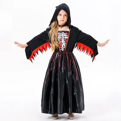 New Halloween Cross Border Children Cosplay Witch Costume Cosplay Mesh Princess Dress Witch Costume