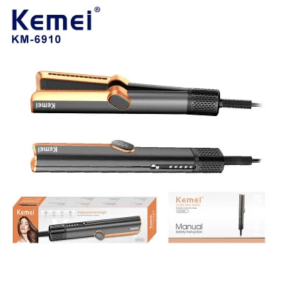 KEMEI Km-6910 Electric Ceramic Plasma Hair Straightener 1000W RV Ready Dual Wet/Dry Wholesale OEM Supplier