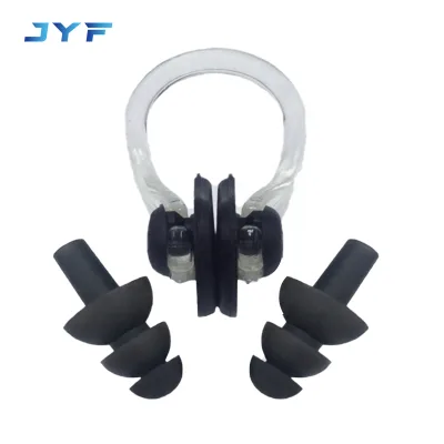 Best Selling JYF Brand Nose Clip Swimming Competition Silicone Mud Earplugs