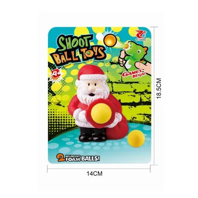 EPT $1 Dollar Promotion Christmas Toys Novelty Vinyl Eva Ball Santa Gunner Shooter Toy
