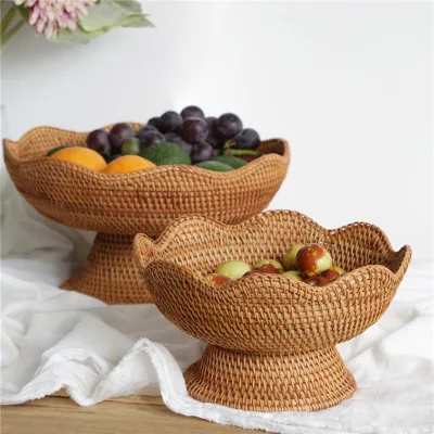 Hand-Woven Seagrass Wall Mounted Basket Macrame Rope Kids Laundry Rack Storage Shower Shelf Space Saving Cotton Plant