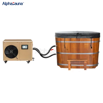 New Dtyle Rubber Wood Commercial Ice Bath Barrel Cold Plunge Tub Wood Optional