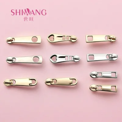 Custom Logo Garment Bag Metal Zipper Puller for Clothing Adjustable Bag Zipper Head Sliders