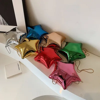 Cute Five-pointed Star Fashion Bag for Women, New Style 2026, Chic Solid Color Evening Bag, Chain Shoulder Bag/crossbody Bag.