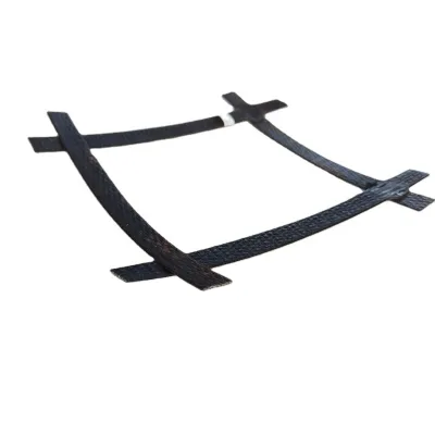 High Tensile Strength 80kn HDPE Basalt Polyester Geogrid Warp Knitted Steel-Plastic Composite for Road & Railway Construction