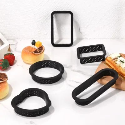 Circular Tower Ring Cutting Mold Plastic Net Ring Mousse Cake Ring French Cheese Tower Ring Mousse Ring Baking Tool