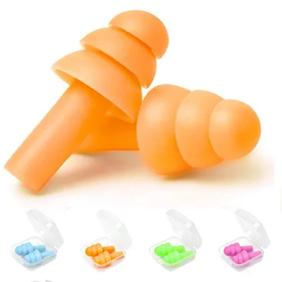 Soft Silicone Travel Noise Reduction Sound Insulation Ear Protection Anti Snoring Swimming Earplug