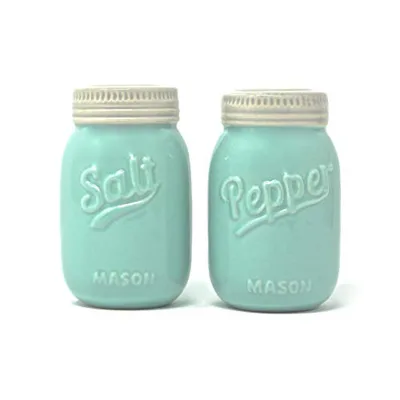 Custom Wholesale High Quality Unique Design Hot Sell Mason Porcelain Ceramic Salt and Pepper Shaker Mini Salt Shaker